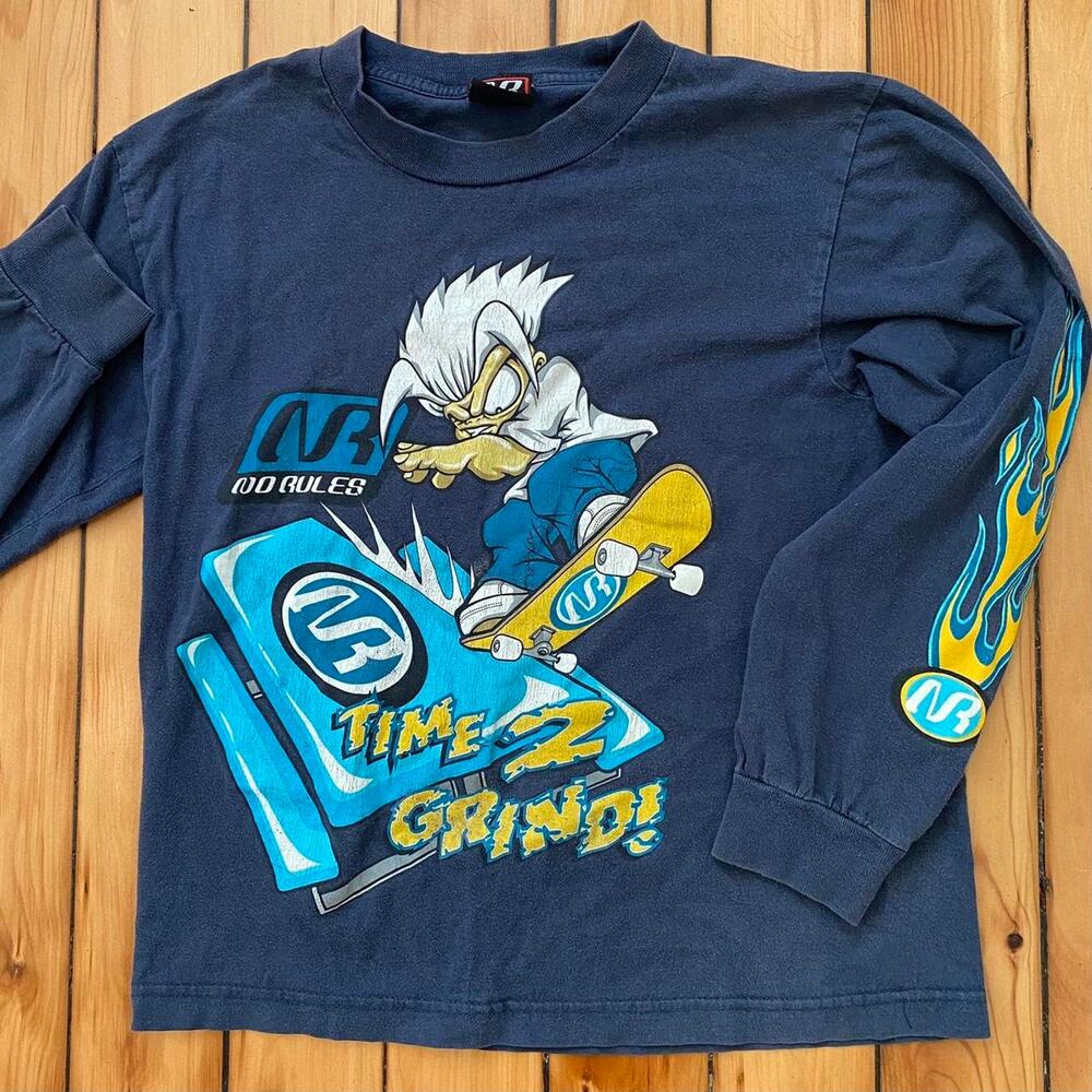 Vintage Y2K No Rules Skateboarding T-Shirt